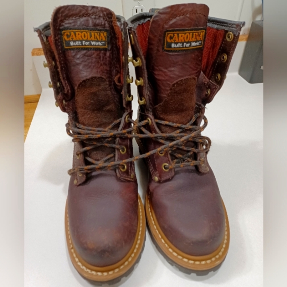 Dean Winchester 8in Carolina Men's Logger Boots Size 6 Supernatural Work Boots